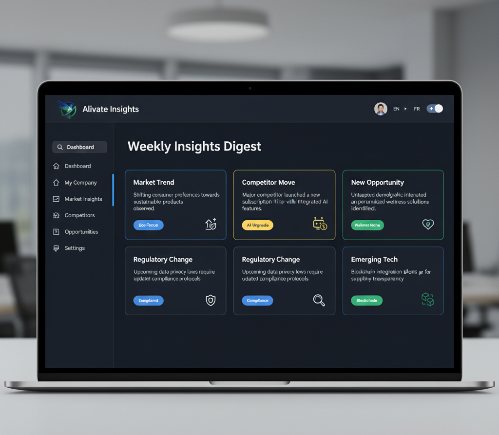 Alivate Insights Market Intelligence Dashboard